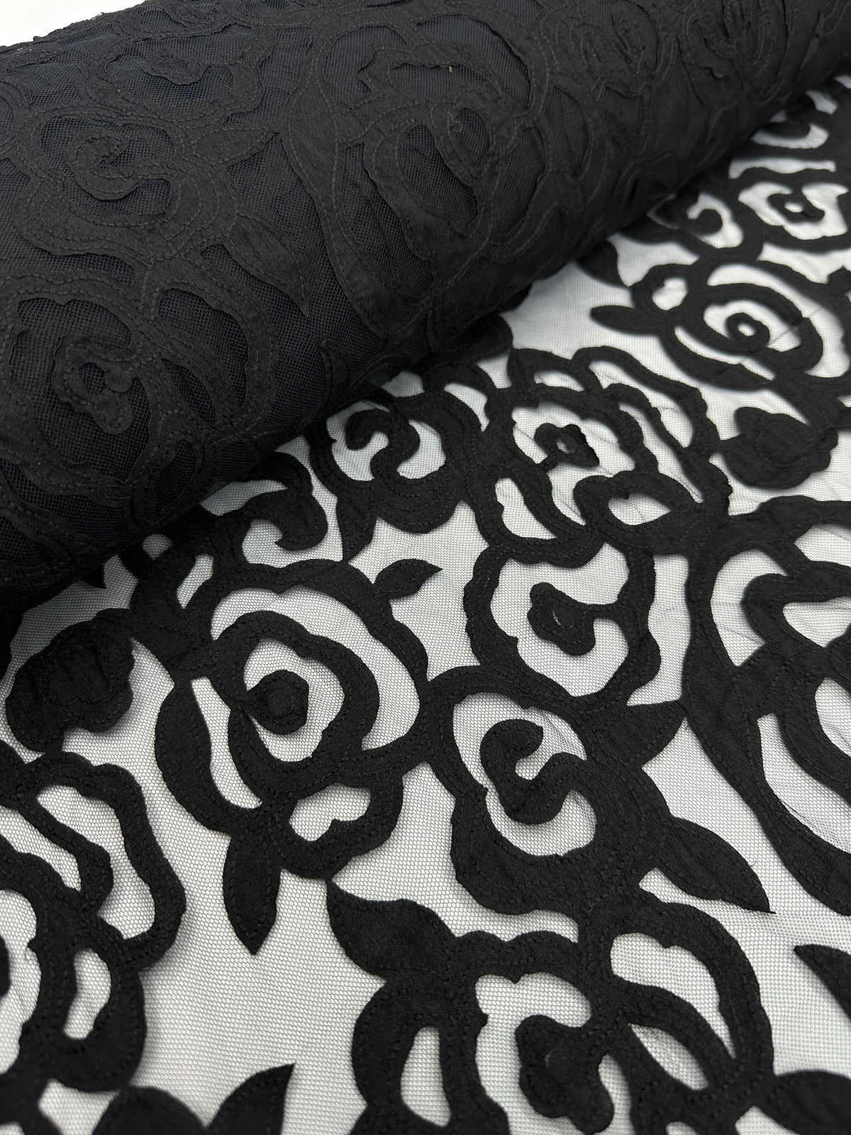 Lazer Cut Lace - Black