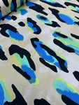 Satin Prints - Neon Leopard Blue