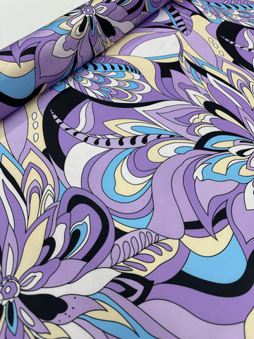 Satin Prints  - paisley purple