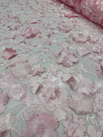 Summer Gardenia Lace - Cream Pink