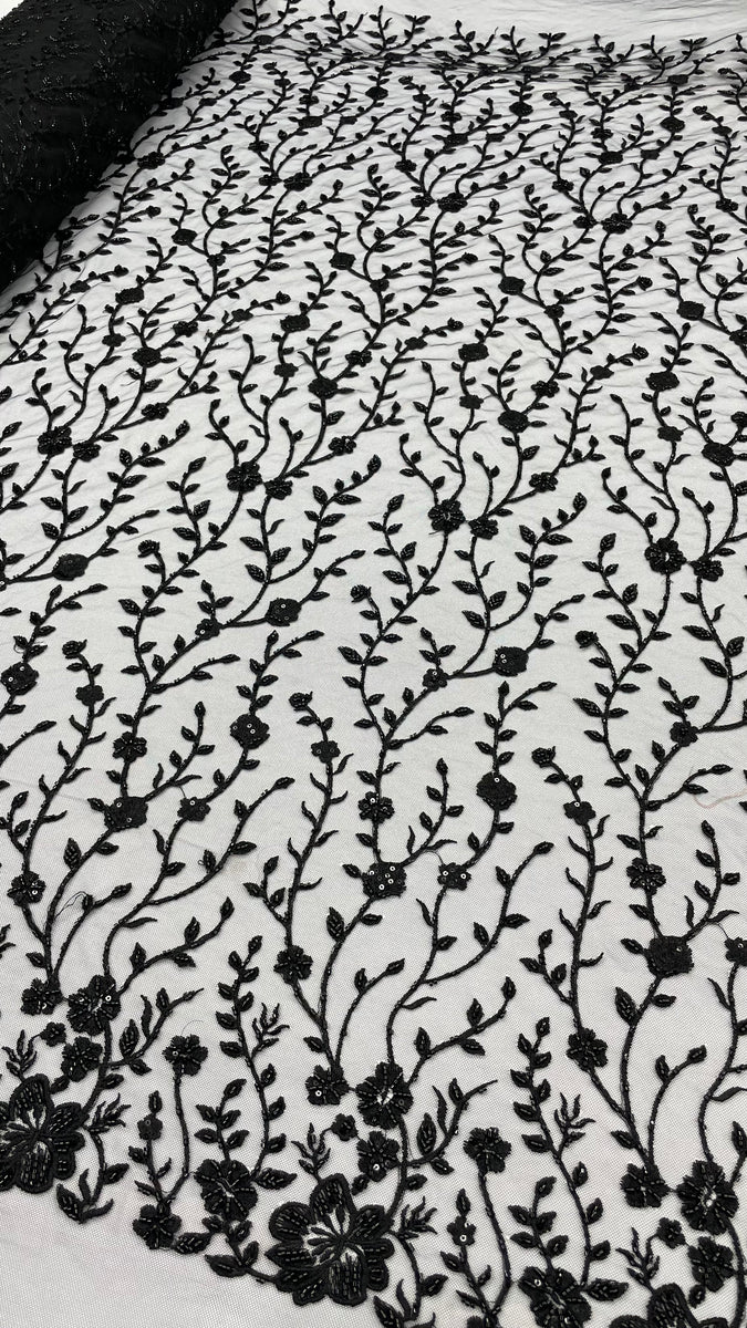 Vintage Lace - Black – Moosas Fabrics