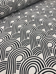Printed Mini Matt - Abstract Loops White