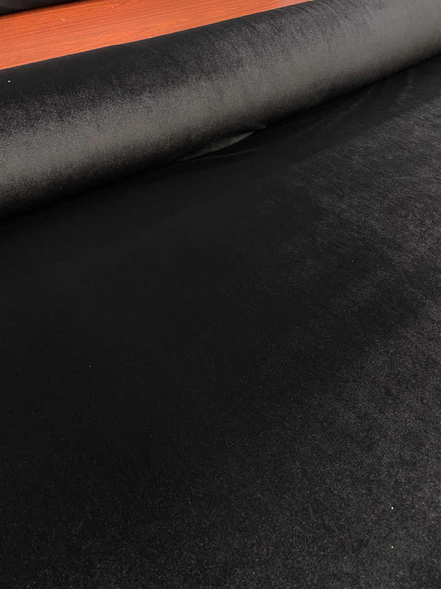 Velvet Stretch - Black – Moosas Fabrics