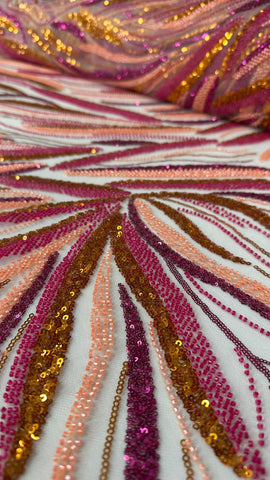 Beaded Two Tones Lace