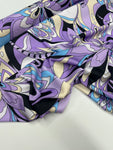 Satin Prints  - paisley purple