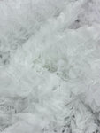Ruffled Tulle - White