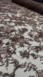 French Lace Beaded - Chocolate