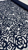 Lazer Cut Lace - Navy