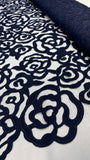 Lazer Cut Lace - Navy