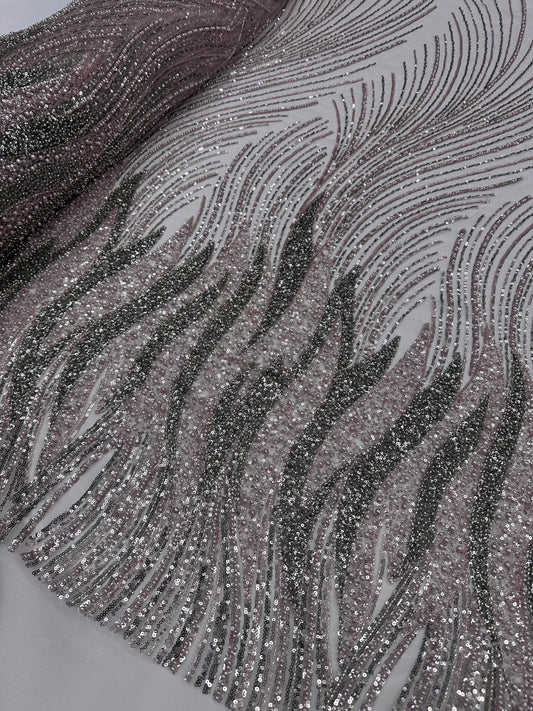 Beaded Lace - Two Toned Dusty