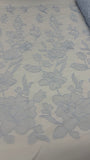 Organdy Embroidery Lace  - Sky Blue