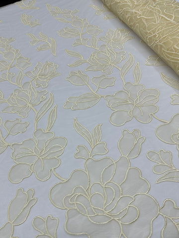 Organdy Embroidery Lace  - Cream