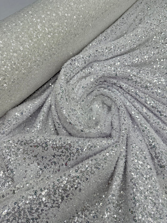 Fully Beaded Lace 2026 - Silver White