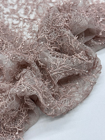 Vintage Stretch Chantilly - Light Mauve