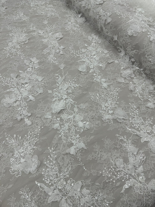 Beaded Chantilly Bridal - Off White