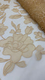 Organdy Embroidery Lace  - Biscuit