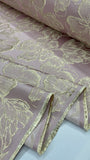 Brocade - Peony Floral gold with a blush undertone