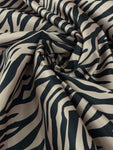 Dutchess Satin Printed - Zebra Print Beige