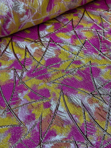 Brocade Valencia - Abstract Pink Yellow