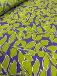 Rayon Gauze Prints - leaf lime