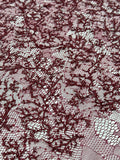 Vintage Stretch Chantilly - Burgandy