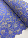 Cotton Embroidery Lace - Blue