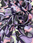 Satin Prints - Purple Paisley