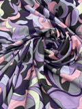 Satin Prints - Purple Paisley