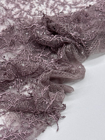 Vintage Stretch Chantilly - Deep Mauve