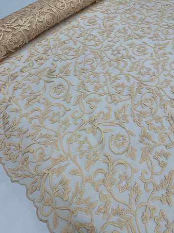 Lazer Cut Lace - Cream