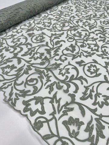 Lazer Cut Lace - Antique sage