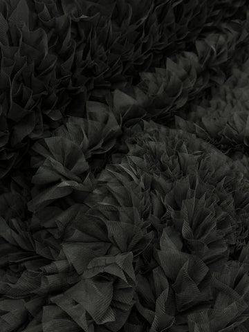 Ruffled Tulle - Black