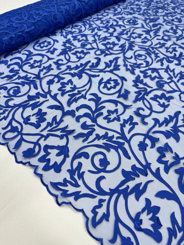 Lazer Cut Lace - Royal