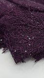 Vintage Stretch Chantilly - Aubergine