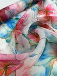 Organdy Printed - Floral Pink