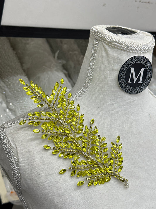 Crystal Appliqué - Yellow Lime