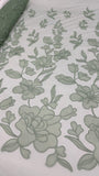 Organdy Embroidery Lace  - Sage