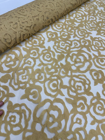 Lazer Cut Lace - Sweet Beige