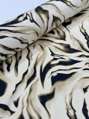 Satin Prints  - Zebra Cream Beige