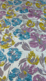 Brocade - Scarlet Pale Blue