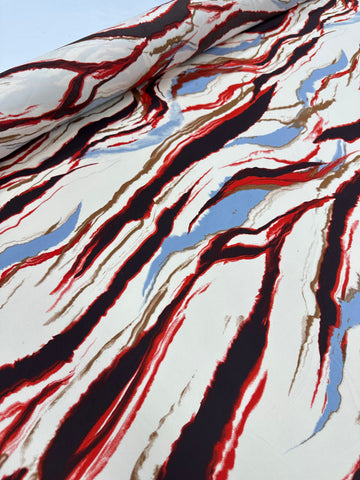 Satin Prints  - Zebra Red