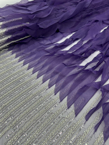 Beaded Frill - Purple