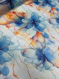 Organdy Printed - Floral Rust