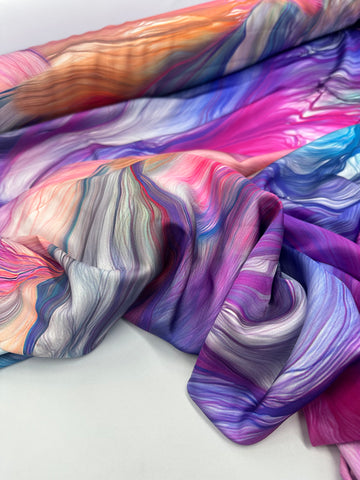 Satin Prints  - Marble Purple