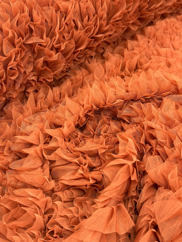 Ruffled Tulle - Rust