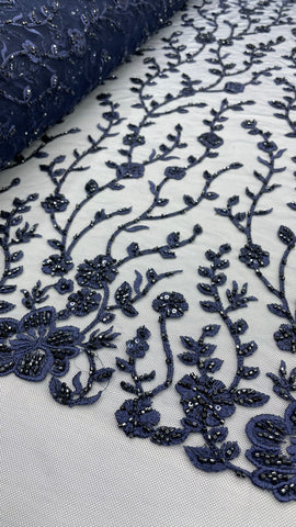Vintage Lace - Navy Blue
