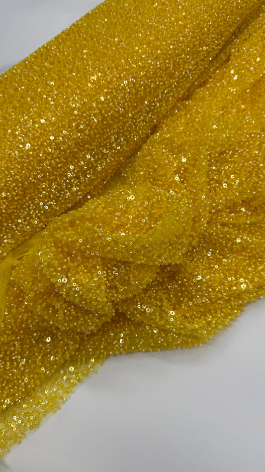 Fully Beaded Lace 2026 - Yellow