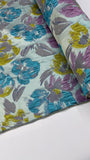Brocade - Scarlet Pale Blue