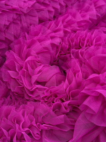 Ruffled Tulle - Magenta