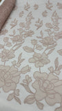 Organdy Embroidery Lace  - Dusty Rose